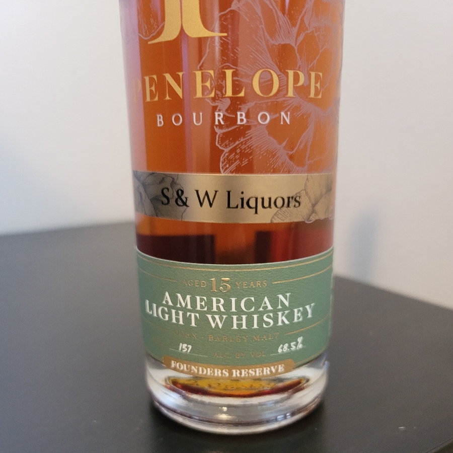Penelope Founders Reserve American Light Whiskey 15 Year - 2024 (S&W Liquor Store Pick)