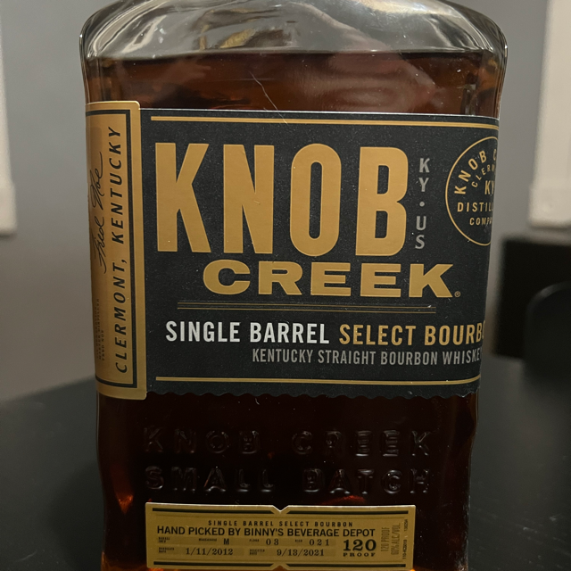 Knob Creek Single Barrel Select Binnys Pick