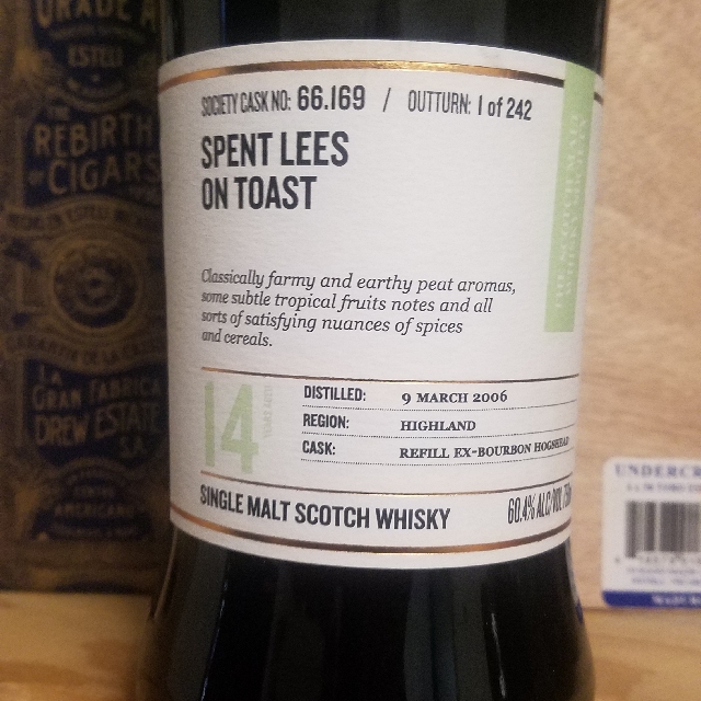 SMWS 66.169 SPENT LEES ON TOAST