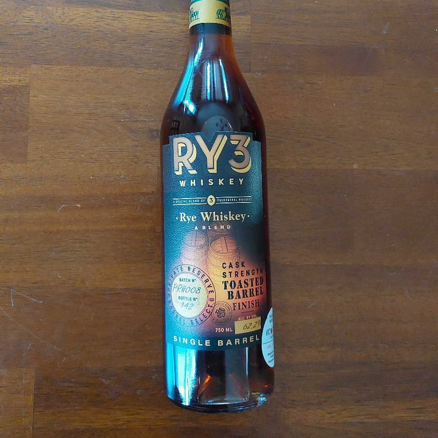 RY3 Cask Strength Toasted Barrel Rye (Woodman's)