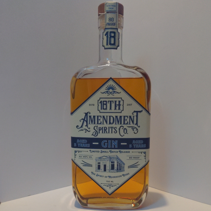 18th Amendment Spirits Co Gin Ages 5 Years