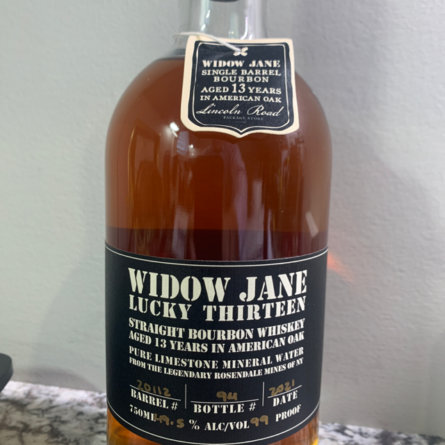 Widow Jane Lucky 13 Lincoln Road Single Barrel