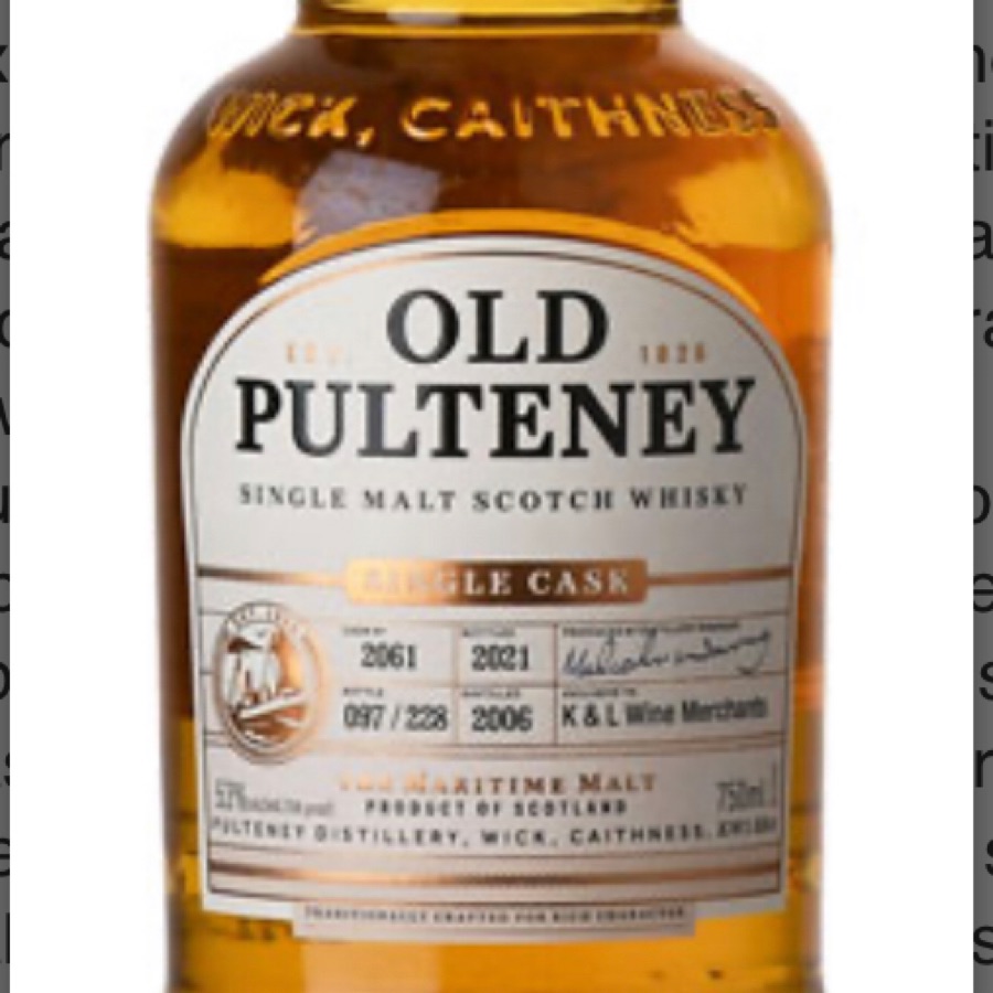 Old Pulteney 2006 15 Year Single Cask #2061 (K&L)