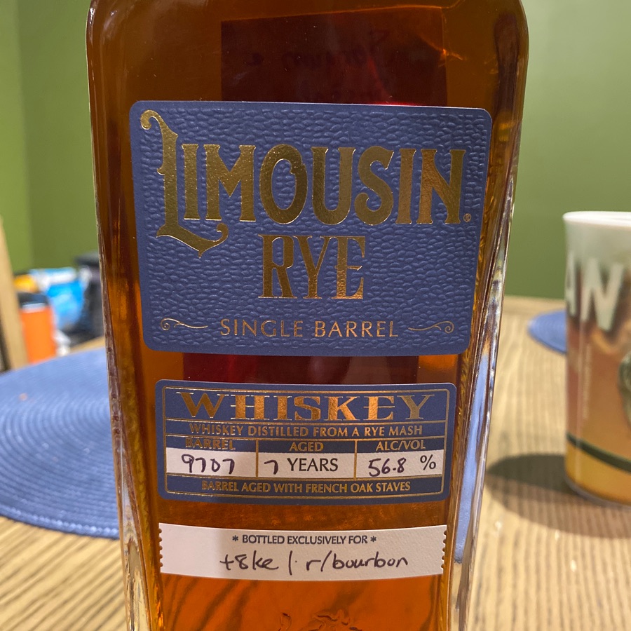 Dancing Goat Limousin Rye Single Barrel Sorgum and Sassafras Bitters Aged 7 year R/Bourbon