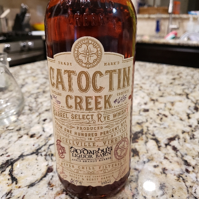 Catoctin Creek Barrel Select Rye Whiskey O'Darbys