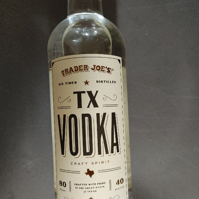 Trader Joe's TX Vodka