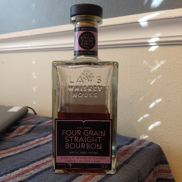 A.D. Law's Four Grain Straight Bourbon Whiskey Finished in Rum Casks