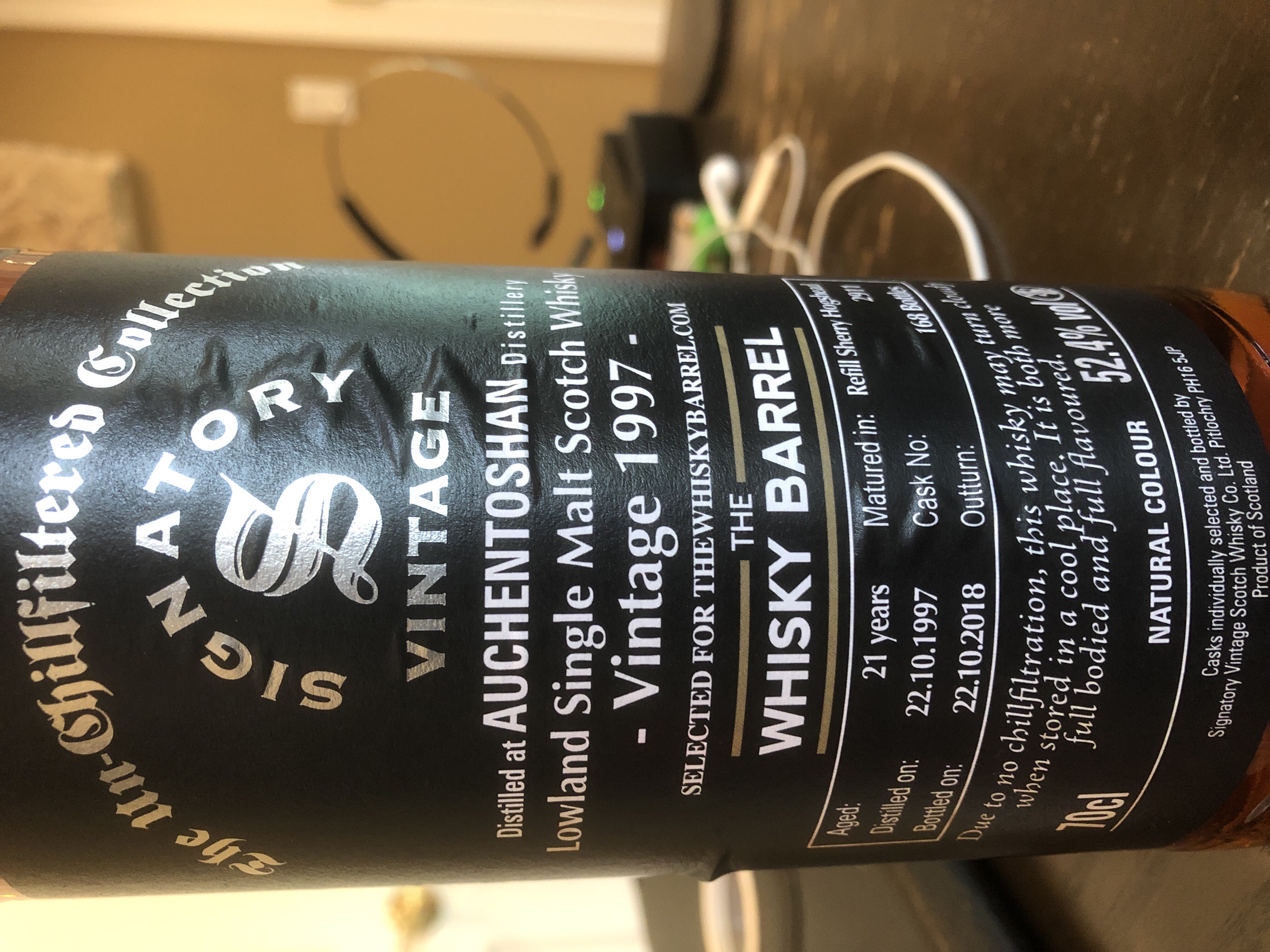Auchentoshan 1997 21 Year Un-Chillfiltered Collection (Signatory) The Whisky Barrel
