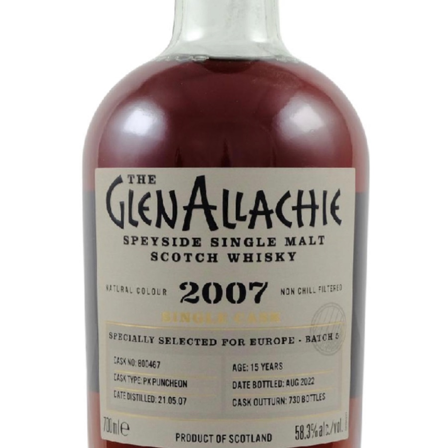 Glenallachie 2007 Single Cask 15 Year Old Pedro Ximenez Puncheon
