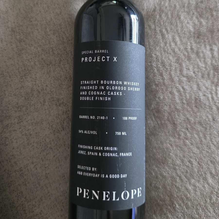 Penelope Project X ~ Double Finish In Oloroso Sherry & Cognac Casks ~ A&B Liquor: Everyday Is A Good Day