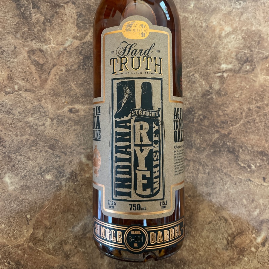 Hard Truth Indiana Straight Rye Whiskey Single Barrel (Wine & Cheese Place)