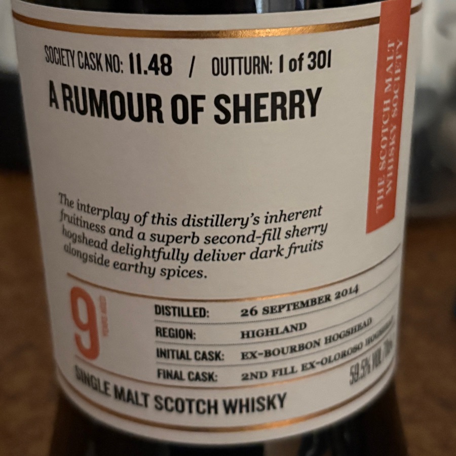 SWMS 11.48 A Rumour Of Sherry