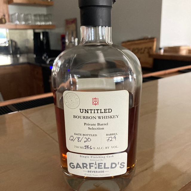 Untitled Bourbon Whiskey Private Barrel Selection Garfield's
