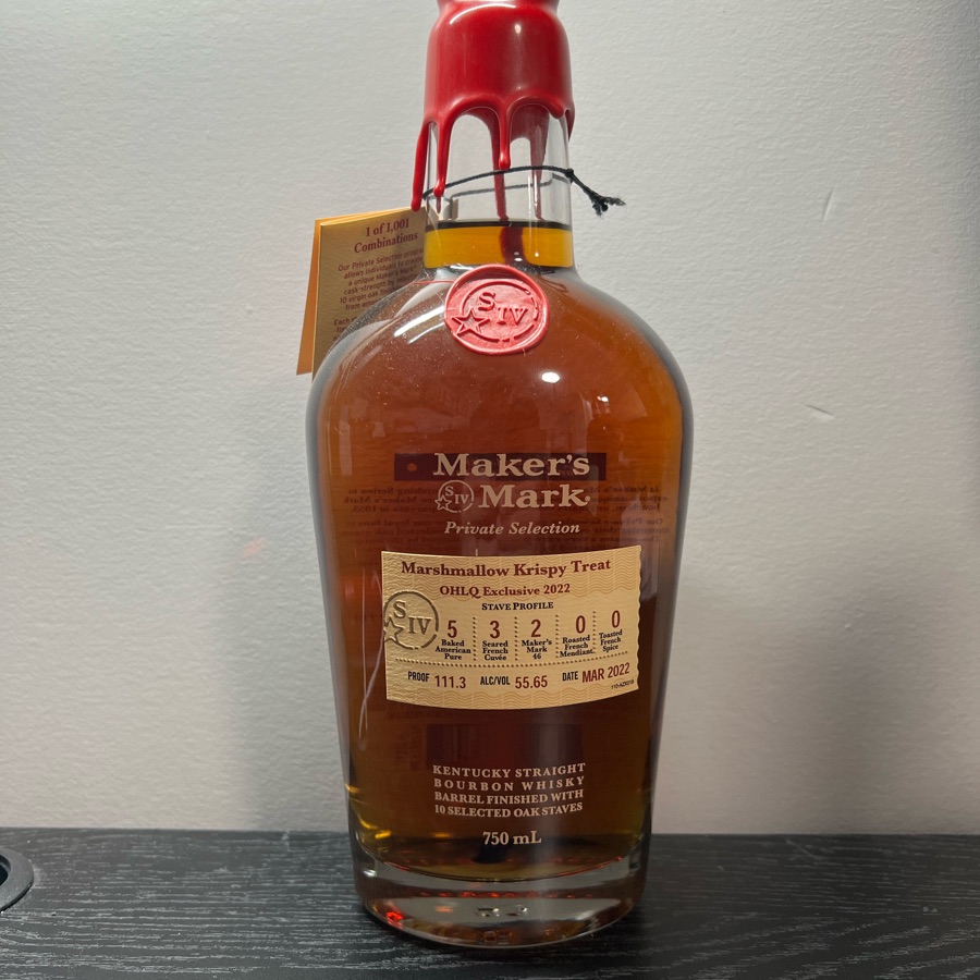 Makers Mark Private Selection: OHLQ 2022 Marshmallow Krispy Treat