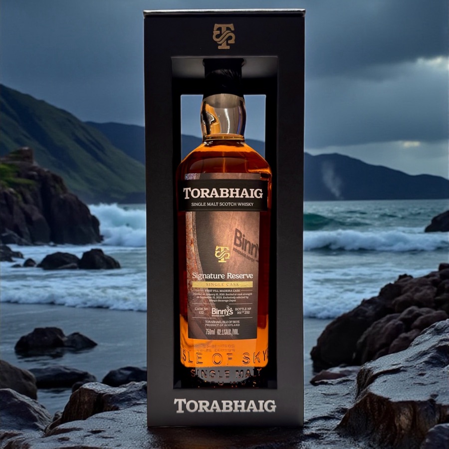 Torabhaig Signature Reserve ex Madeira Cask #132 Binny's Handpicked Isle of Skye Single Malt 2019.