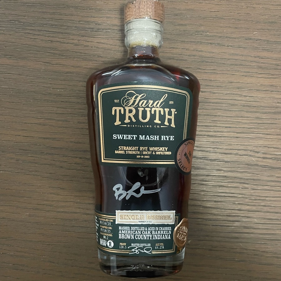 Hard Truth Sweet Mash Straight Rye Whiskey Barrel Strength Uncut & Unfiltered - Single Barrel Select
