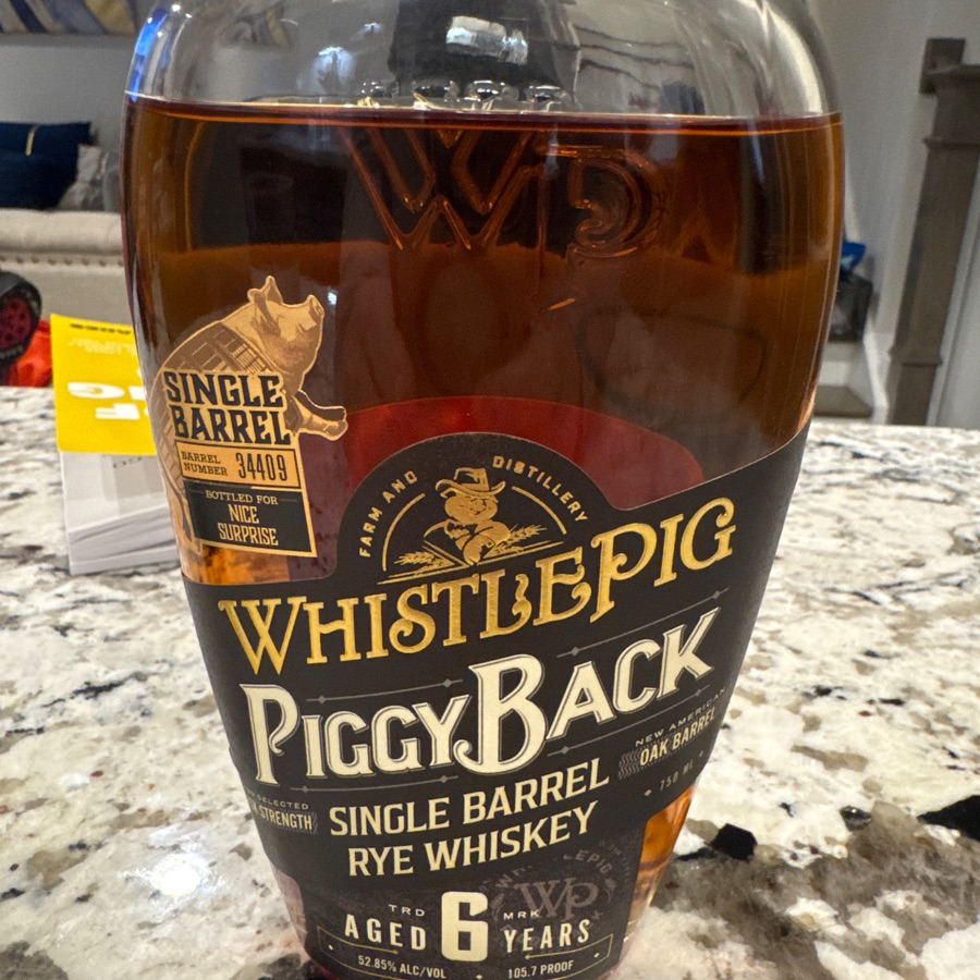 WhistlePig PiggyBack Single Barrel Rye "Nice Surprise"