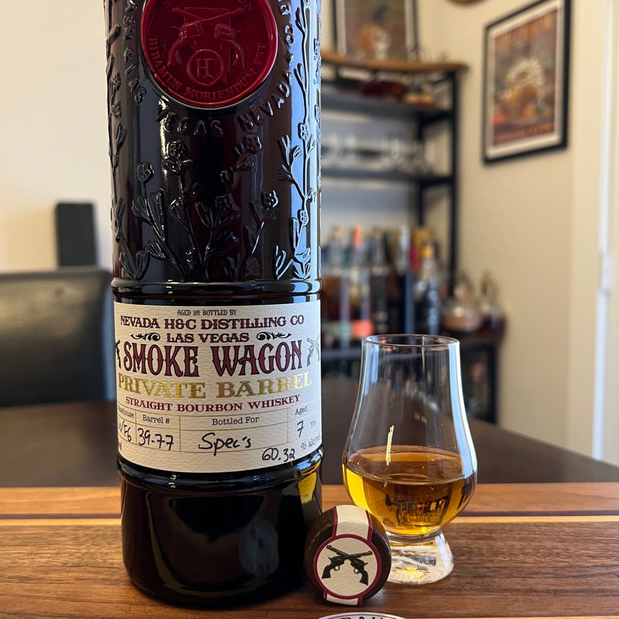 Smoke Wagon Private Barrel Straight Bourbon Whiskey Warehouse WF6 Barrel # 39-77 (Spec's Liquor)