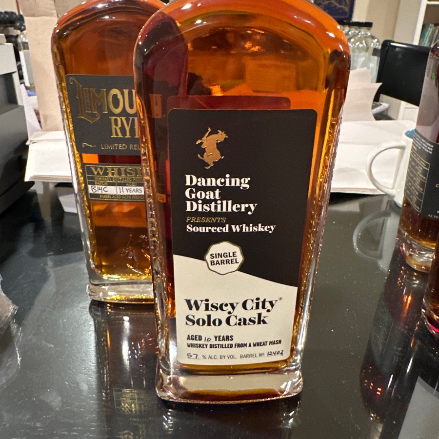Dancing Goat Sourced Whiskey Single Barrel Whiskey Distilled from a Wheat Mash Wiscy City Solo Cask
