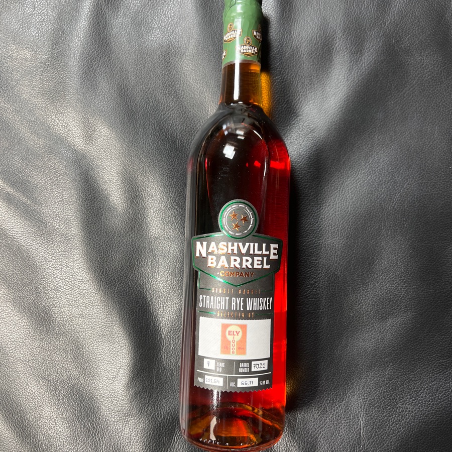 Nashville Barrel Single Barrel Straight Rye (Ely Liquor Store Pick)