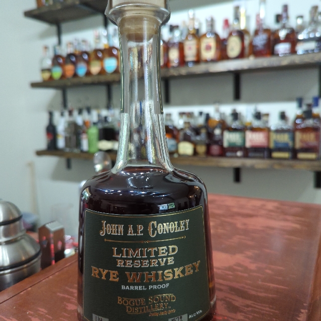 John A.P. Conoley limited reserve Rye whiskey (barrel proof)