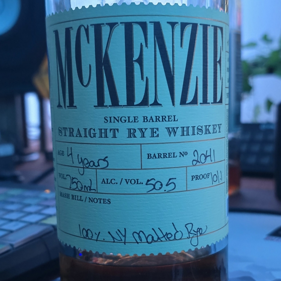 McKenzie Single Barrel Rye (Roc Elite barrel 2041)