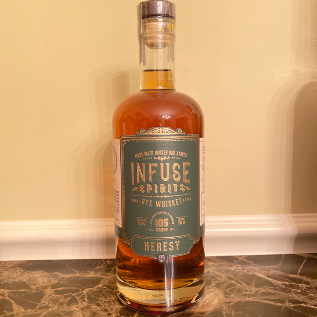 Infuse Spirits Heresy Small Batch Rye Whiskey