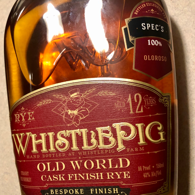 Whistlepig Old World Bespoke Finish 100% Oloroso (Spec's)
