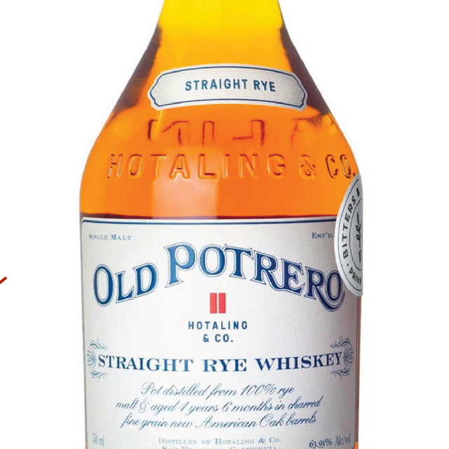 Old Portrero Straight Rye Whiskey, Single Barrel