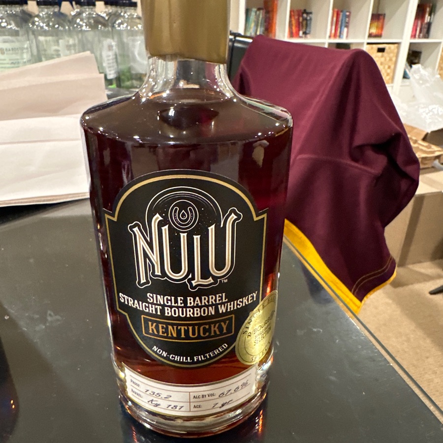 Nulu Single Barrel Straight Bourbon Whiskey R/Bourbon Barrel KY181