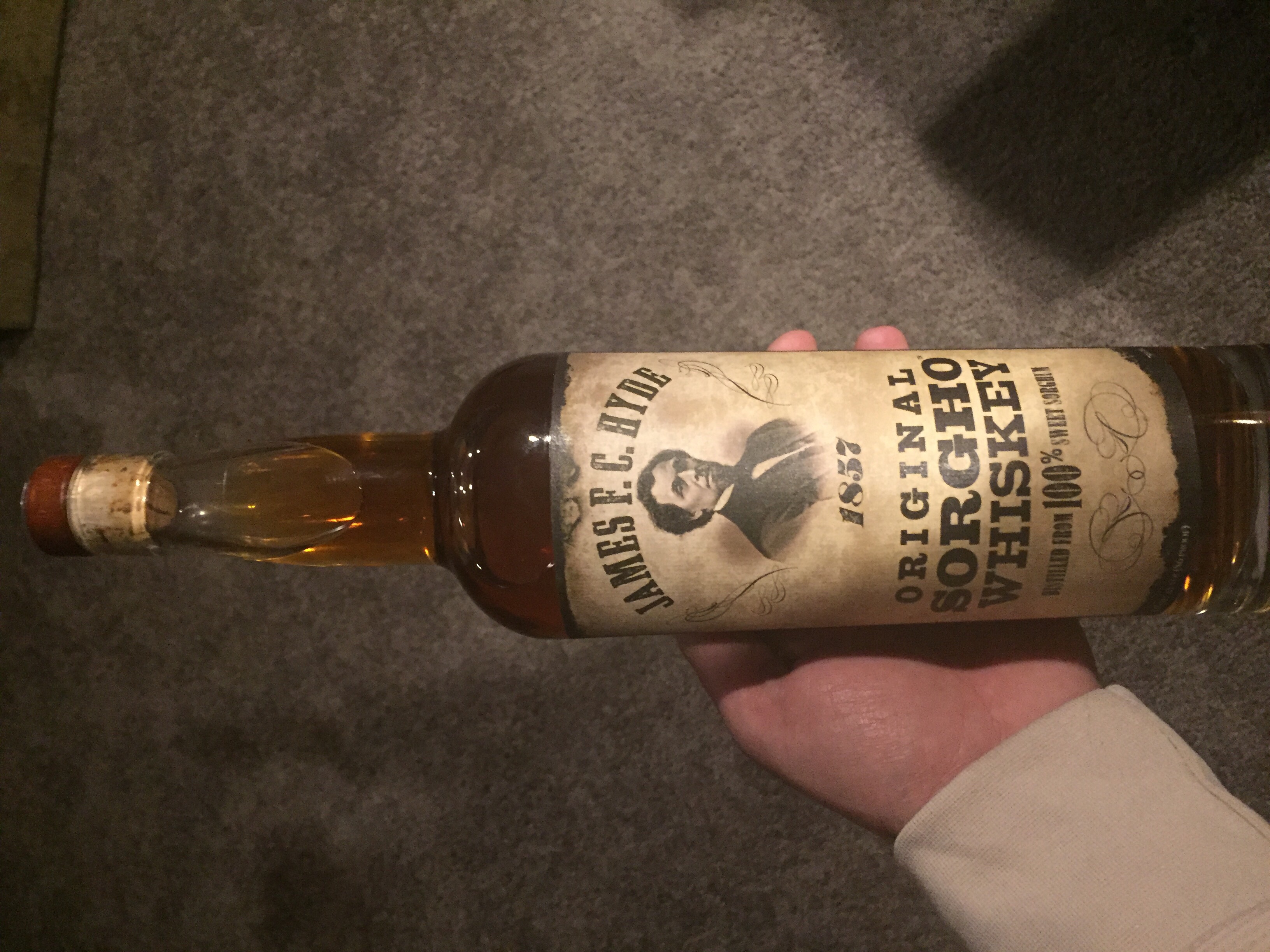 James F. C. Hyde 1857 Original Sorgho Whiskey