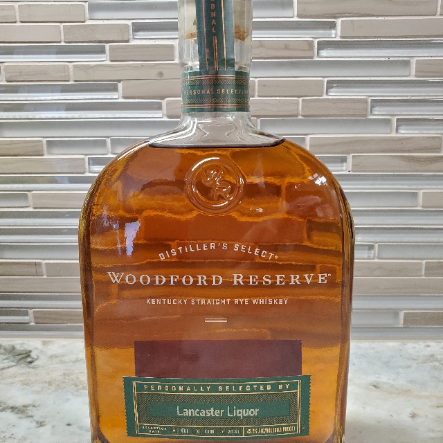Woodford Reserve Kentucky Straight Rye personally selected by Lancaster Liquor