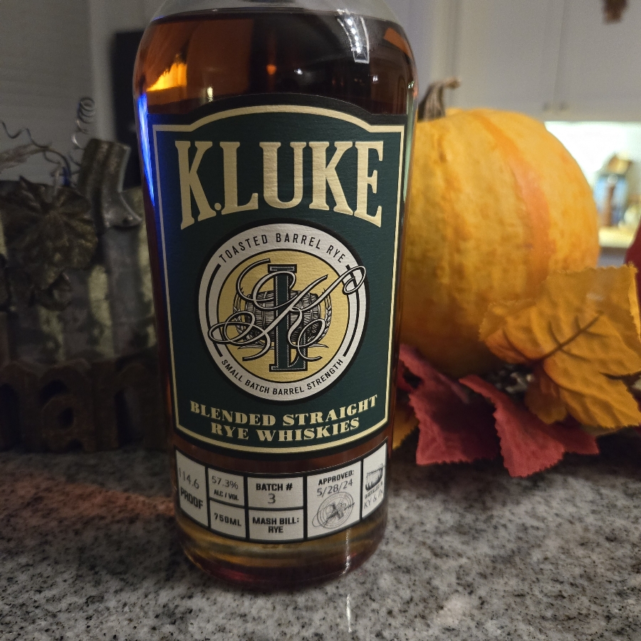K.LUKE blended straight rye whiskey