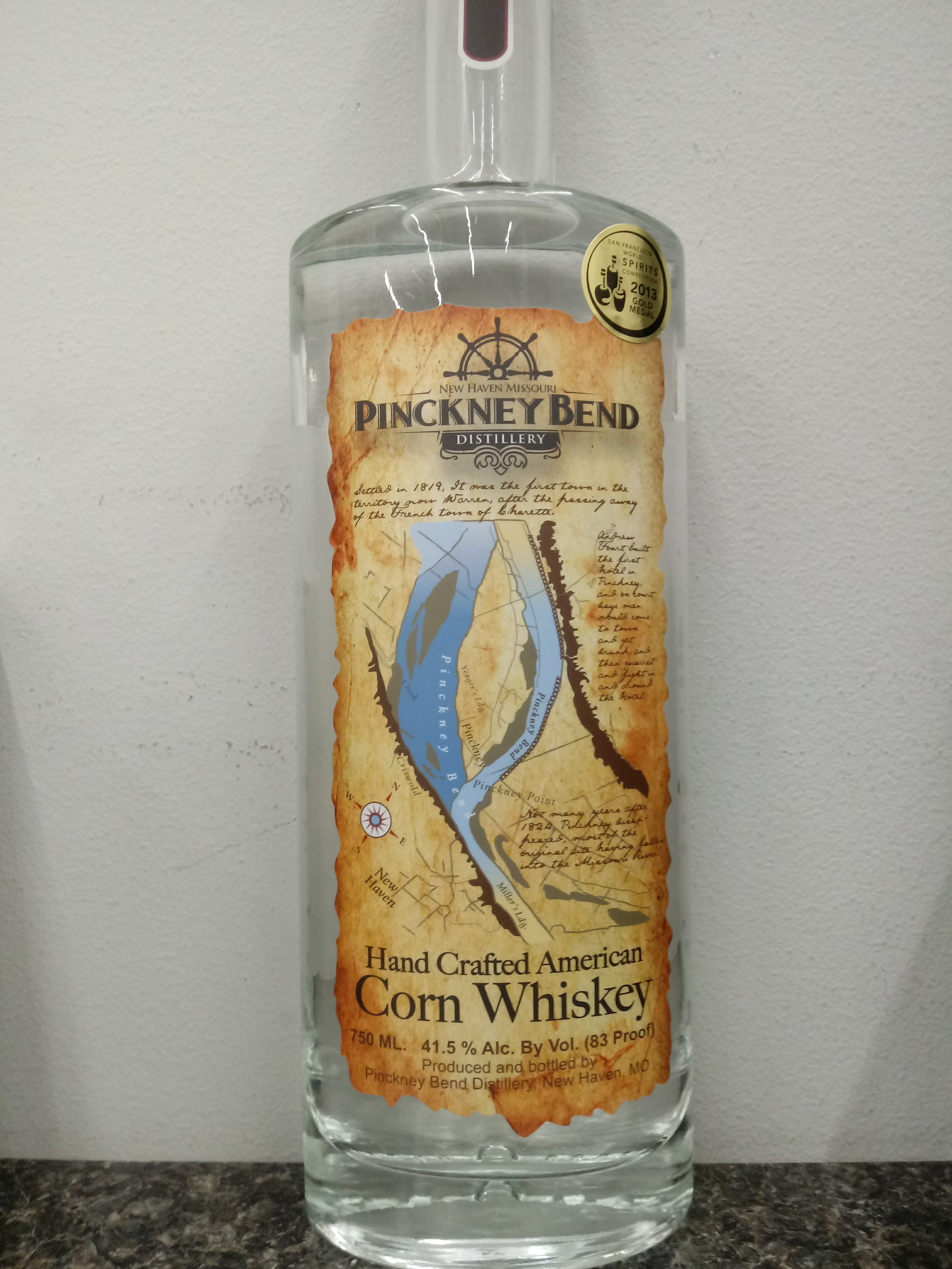 Pinckney Bend corn whiskey