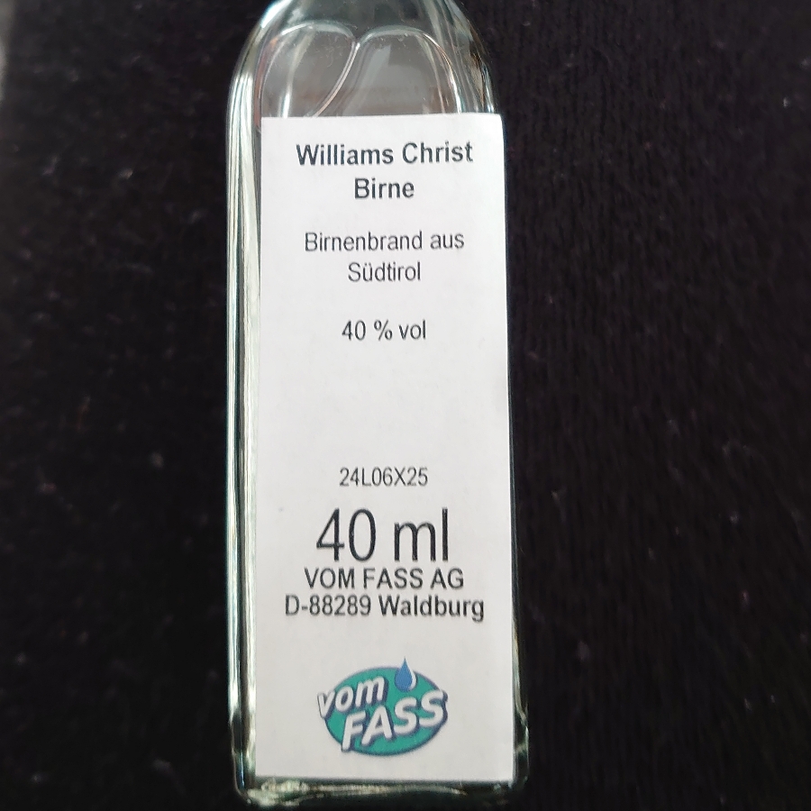 Vom Fass Williams Christ Birne aus Südtirol