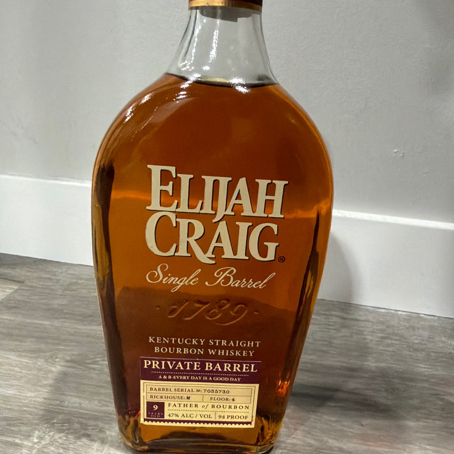 Elijah Craig Private barrel A & B Liquor