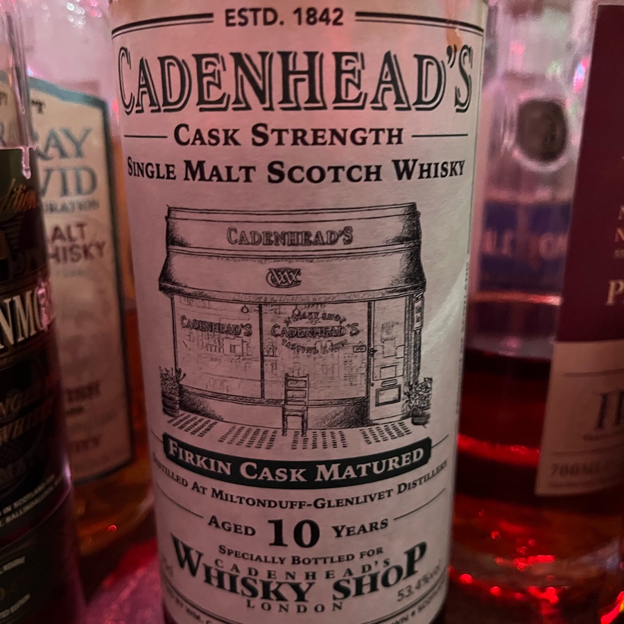Miltonduff-Glenlivet 10 Year Firkin Cask Matured (Cadenhead's London)