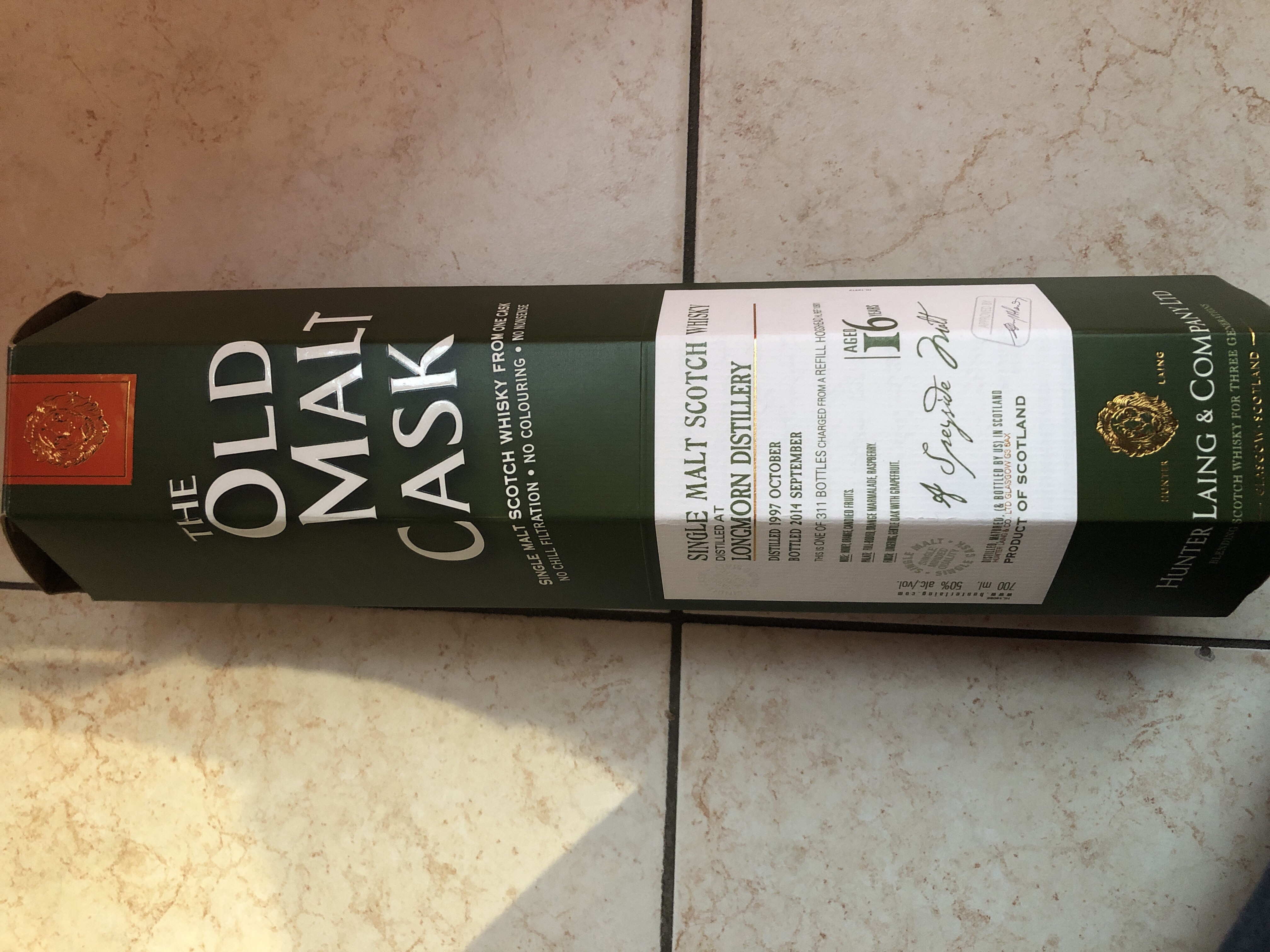 Longmorn 1997 16 Year Old Malt Cask (Hunter Laing)