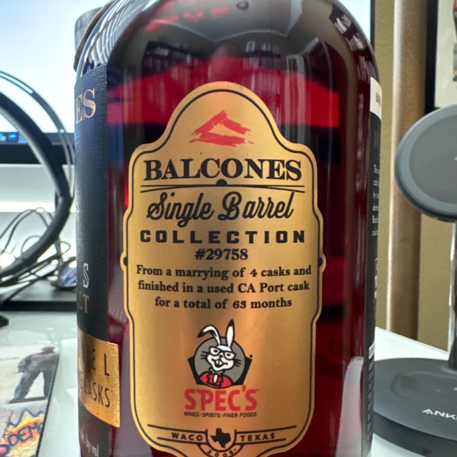 Balcones Texas Single Malt Single Barrel - #29758