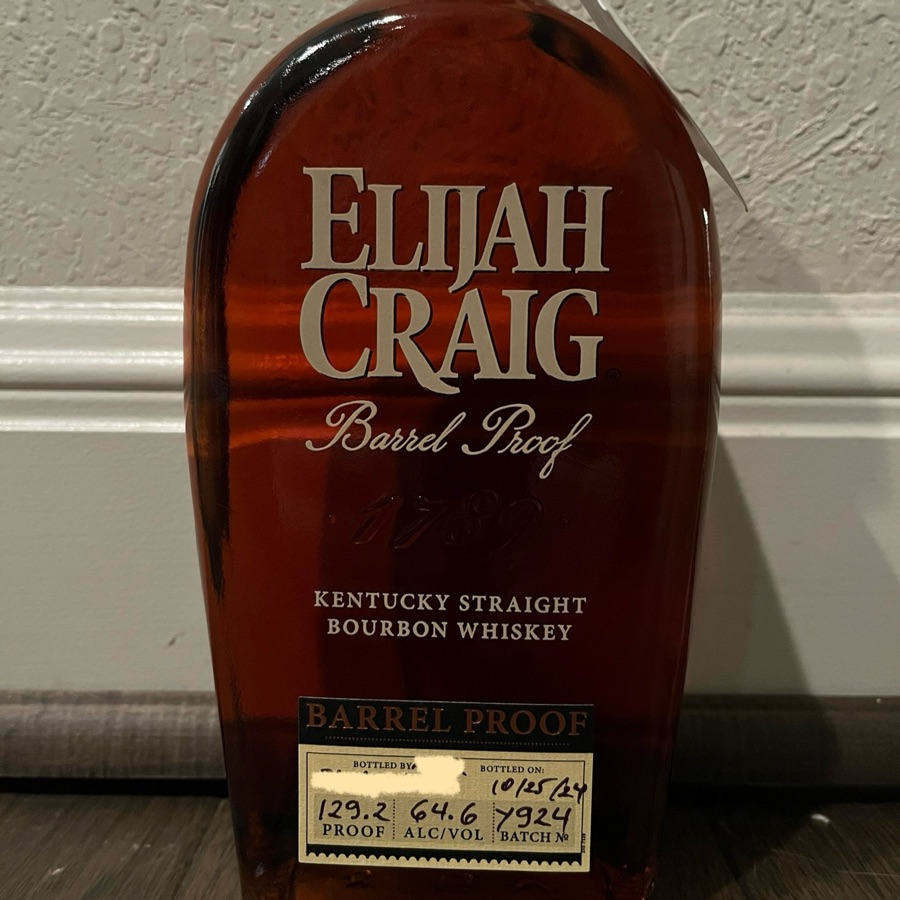 Elijah Craig Barrel Proof Batch Y924 (hand filled at distillery)