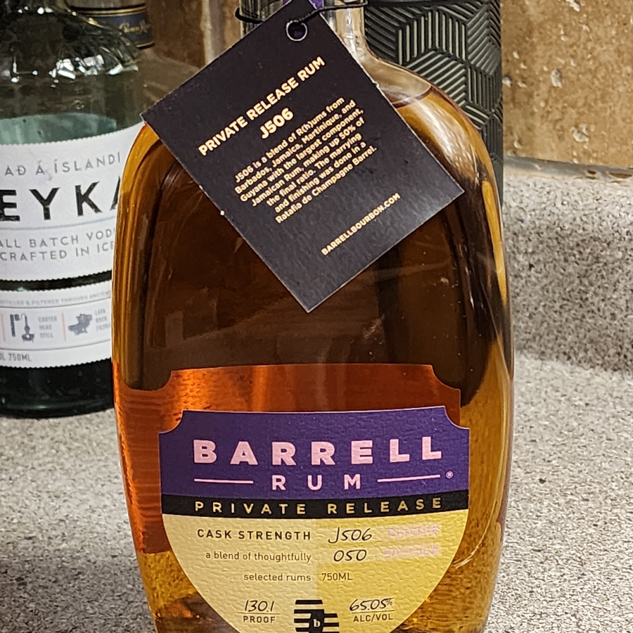barrell rum private release J506