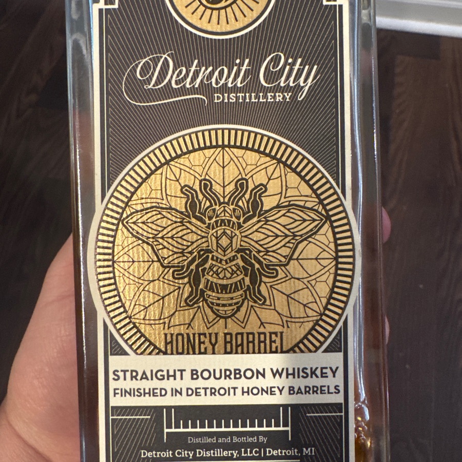 Detroit City Distillery Straight Bourbon Whiskey Finished in Detroit Honey Barrels