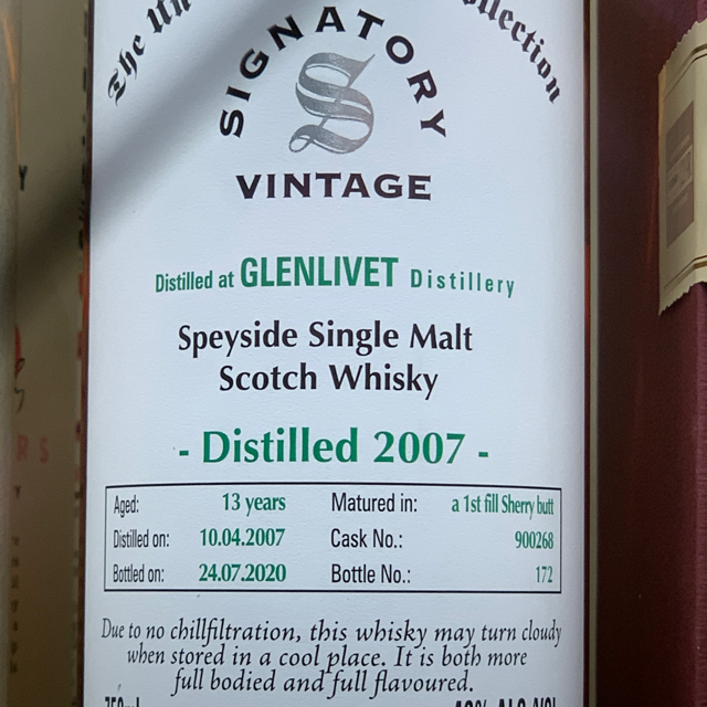 Signatory Vintage Glenlivet 2007