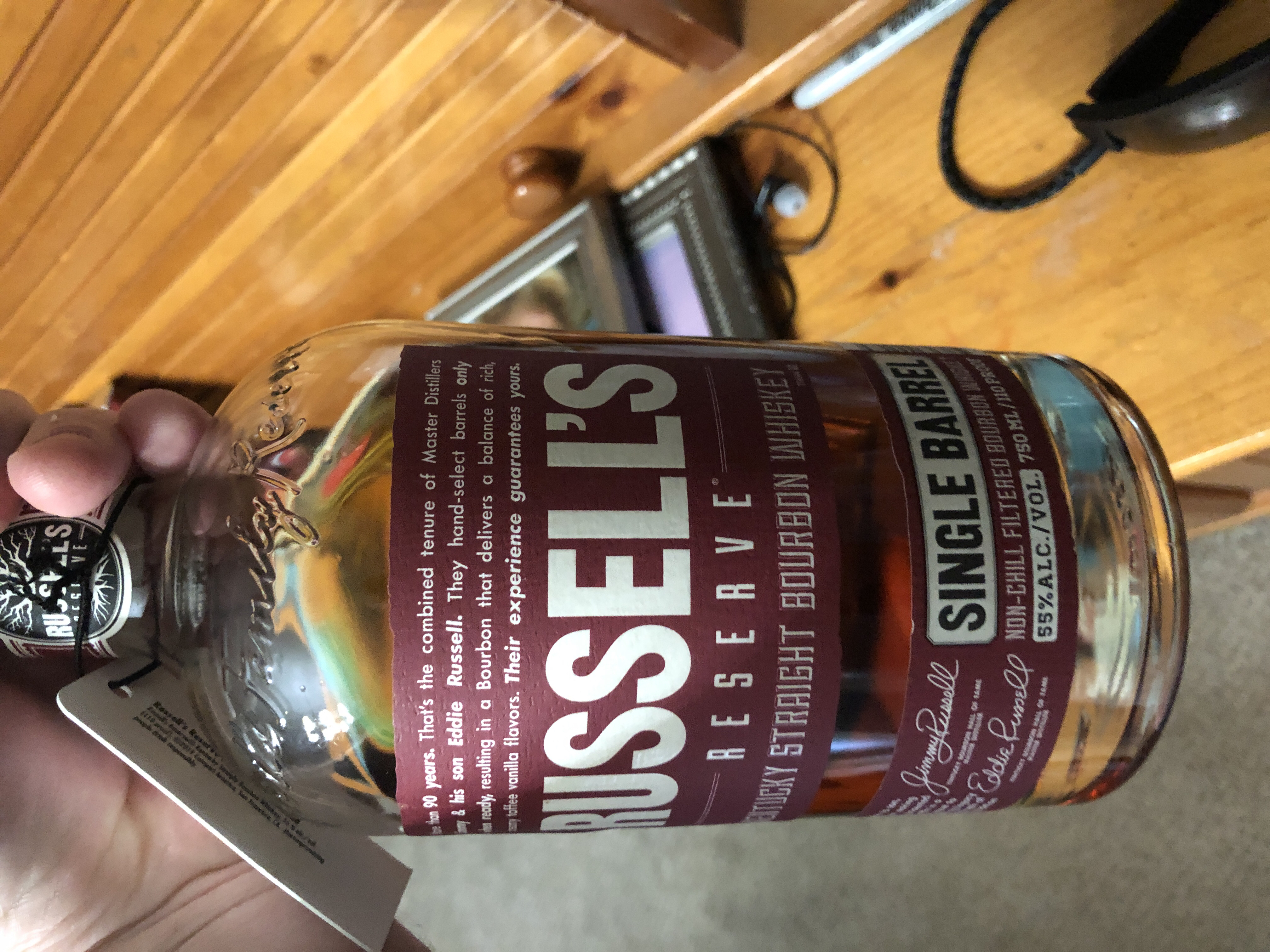 Russell's single barrel Raleigh Bourbon and Banter select