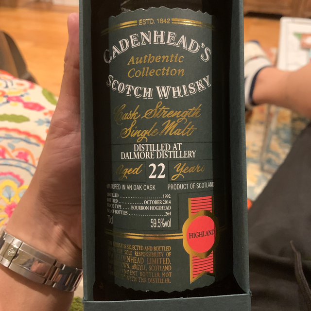 Cadenhead's Scotch Whisky Cast Strength Single Malt 22 years