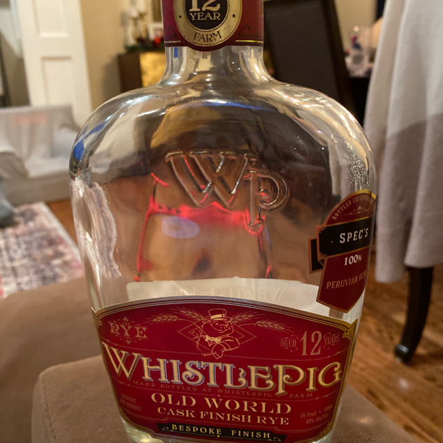 Whistlepig Old World Bespoke Finish Peruvian Rum