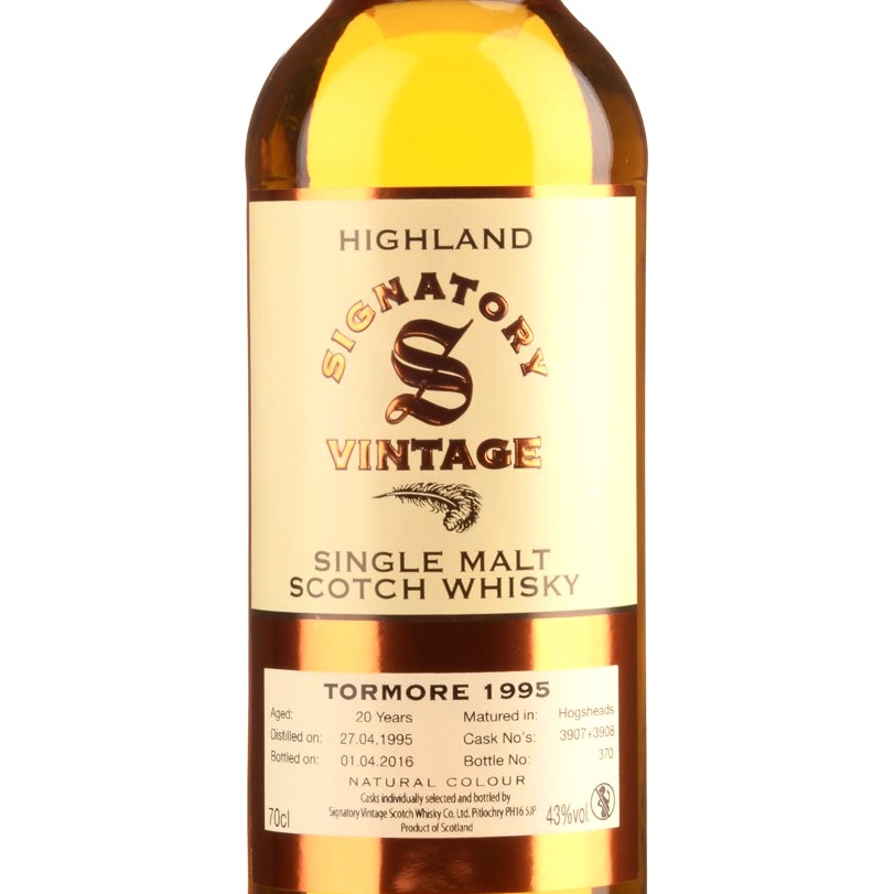 Tormore 1995 20 Year 86 Proof Collection (Signatory)