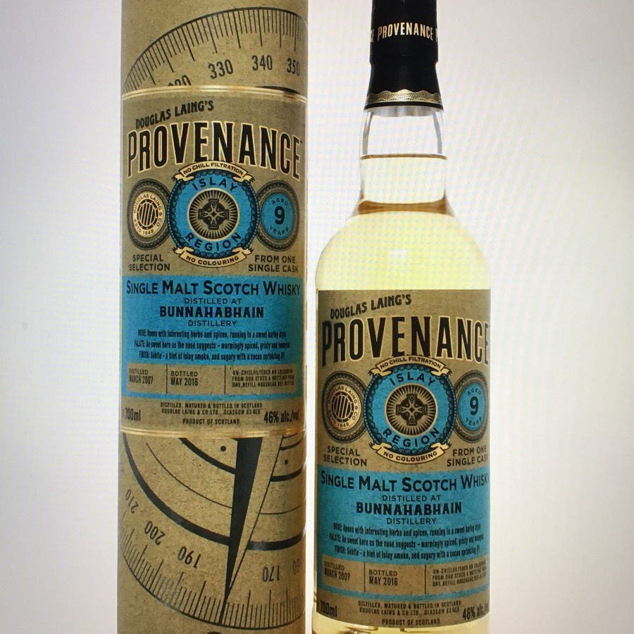 Bunnahabhain 9 Year Old 2007 (cask 11642) Provenance (Douglas Laing) Whisky