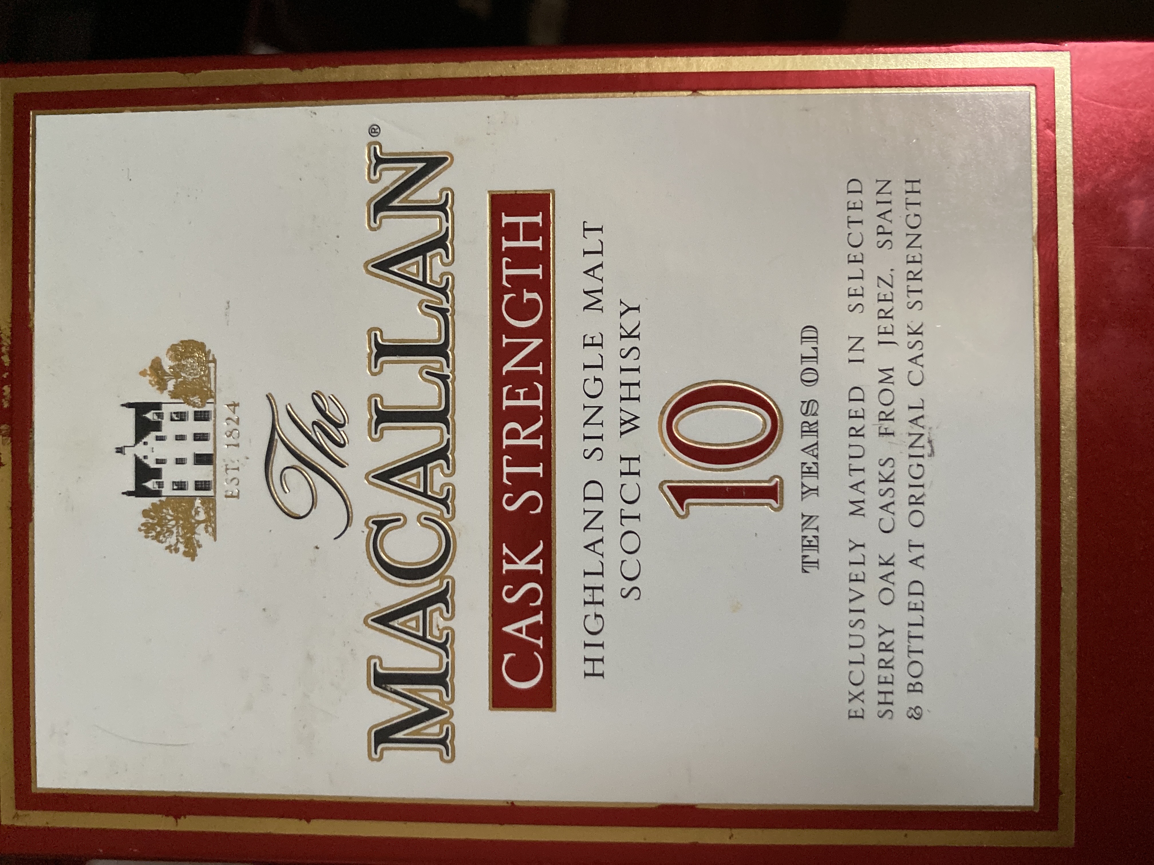 Macallan Cask Strength 10 Year