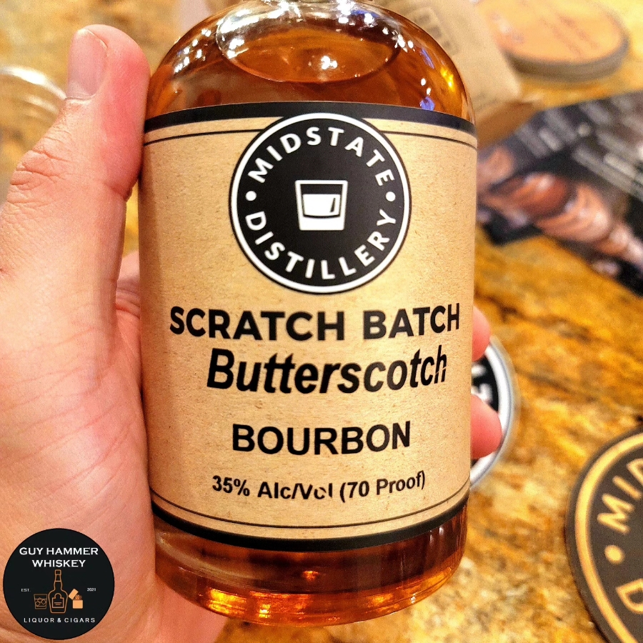 Midstate Distillery Butterscotch Bourbon Whiskey Scratch Batch